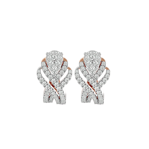 View of the Adorable Miranda Diamond Earrings in close up