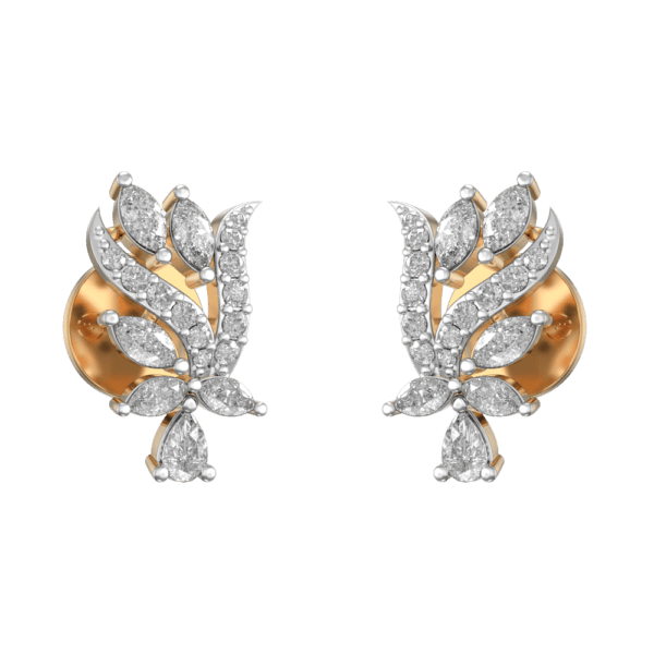 Angelic Daily Dazzle Studs In Yellow Gold For Women made from VVS EF diamond quality with 0.68 carat diamonds