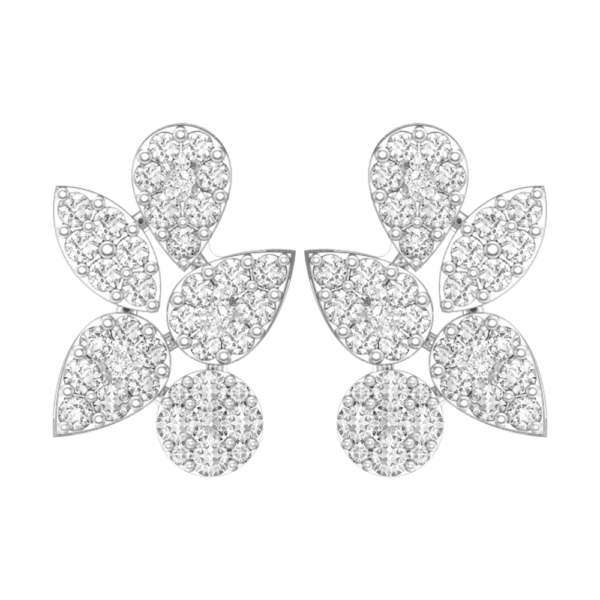 View of the Astonishing Allures Diamond Earrings in close up