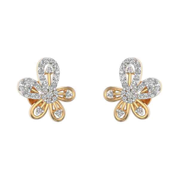 Beauteous Butterfly Diamond Earrings made from VVS EF diamond quality with 0.69 carat diamonds