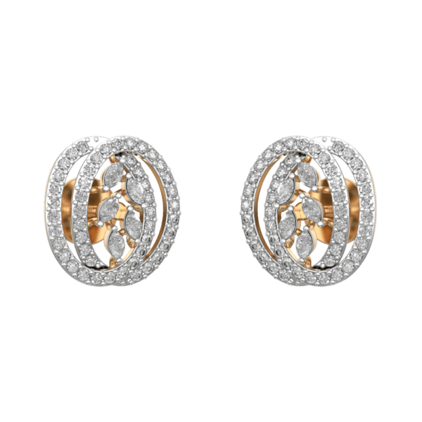 Captivating Daily Dazzle Oval Diamond Studs In Yellow Gold For Women made from VVS EF diamond quality with 1.04 carat diamonds