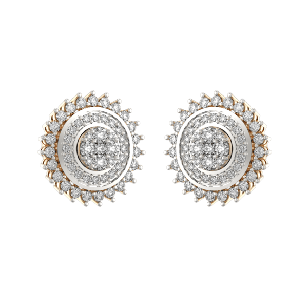 Charm Of Carnation Diamond Earrings made from VVS EF diamond quality with 0.96 carat diamonds