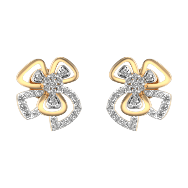 Cinderella's Ribbon Diamond Earrings made from VVS EF diamond quality with 0.55 carat diamonds