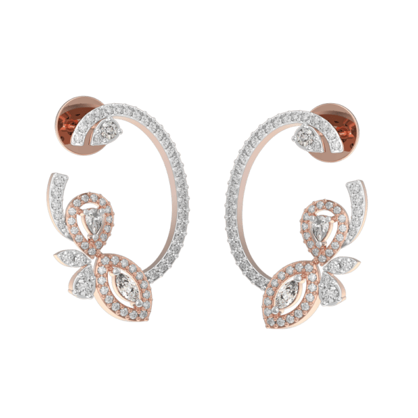 Comely Curves Diamond Earrings made from VVS EF diamond quality with 1.23 carat diamonds