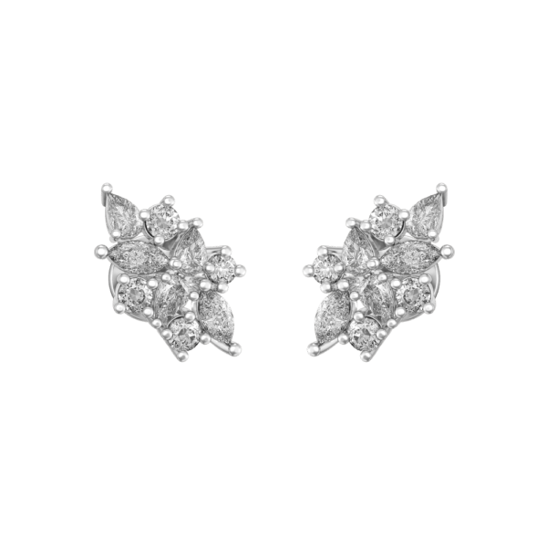 Coral Beauty Diamond Earrings made from VVS EF diamond quality with 1.24 carat diamonds