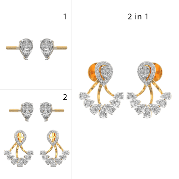 Dazzles Of Droplets Diamond Earrings made from VVS EF diamond quality with 0.92 carat diamonds