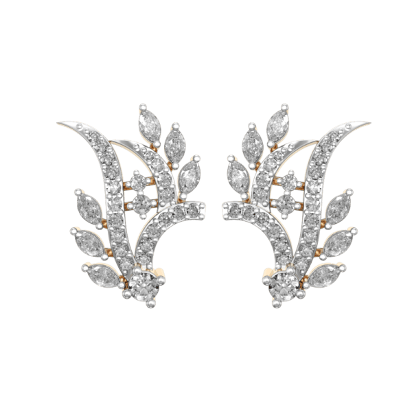 View of the Divine Diamond Earrings in close up