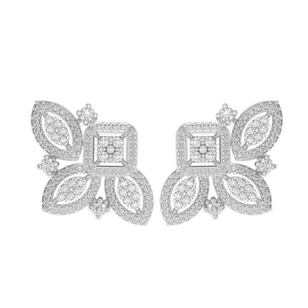 View of the Effulgent Dreams Diamond Earrings in close up