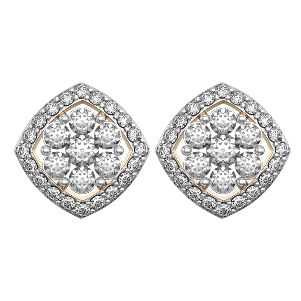 White gold and diamonds earrings