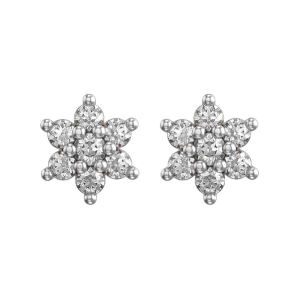 View of the Enrapturing Glitz Diamond Earrings in close up
