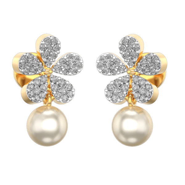 Enticing Blooms Diamond Earrings made from VVS EF diamond quality with 0.55 carat diamonds