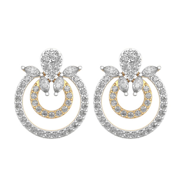 View of the Enticing Daily Dazzle Diamond Earrings in close up