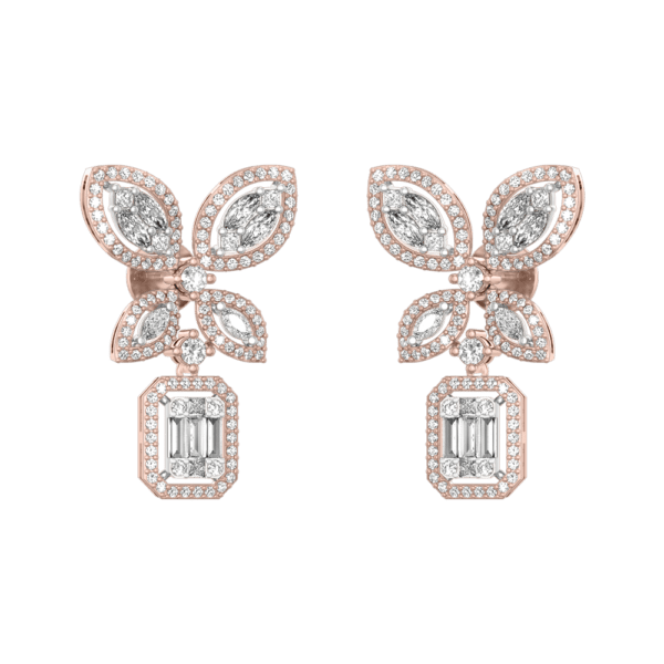 Ethereal Enchantments Diamond Earrings made from VVS EF diamond quality with 2.45 carat diamonds