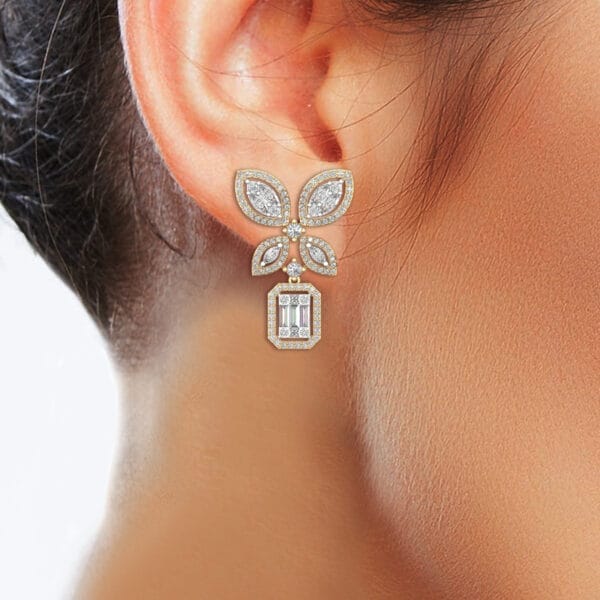 Human wearing the Ethereal Enchantments Diamond Earrings