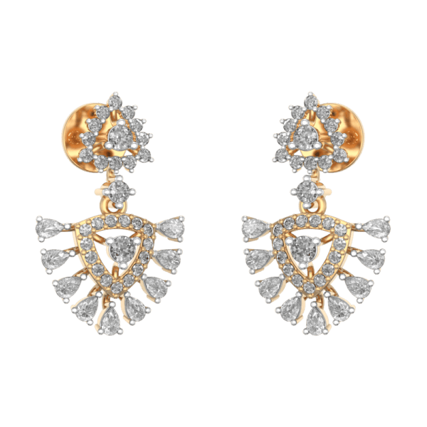 Fresh-Drop Diamond Earrings made from VVS EF diamond quality with 1.18 carat diamonds