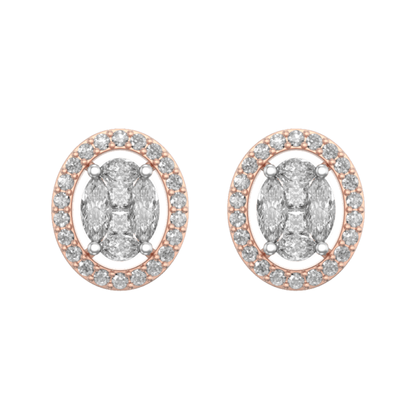 View of the Infinite Dazzles Diamond Earrings in close up