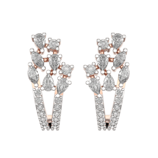 View of the Irresistible Mesmerizations Diamond Earrings in close up