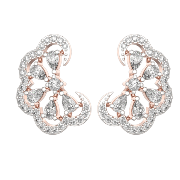 Joyous Blossoms Diamond Earrings made from VVS EF diamond quality with 1.01 carat diamonds