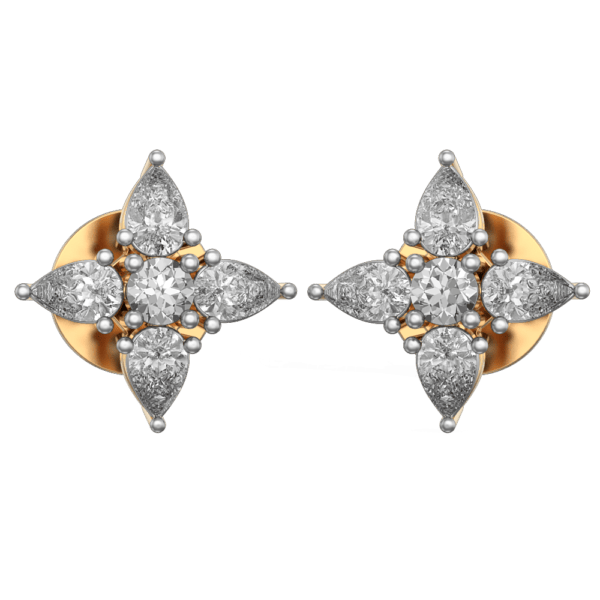 VVS EF Grade Light Luminita Diamond Earrings with 0.52 carat diamonds
