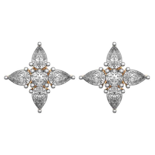 Human wearing the Light Luminita Diamond Earrings