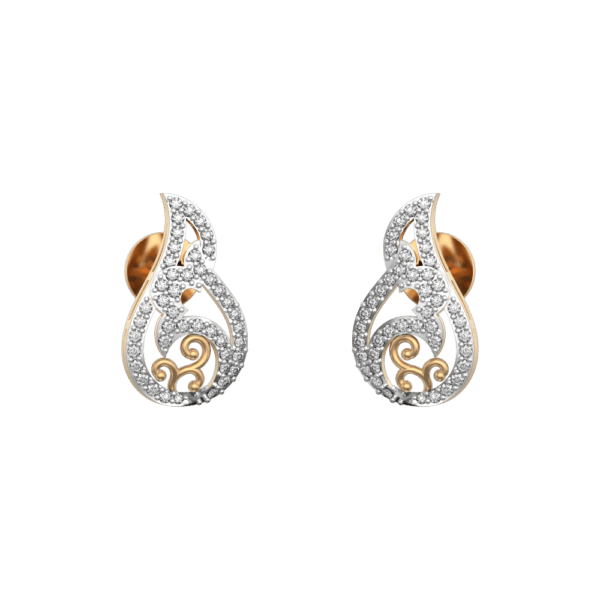VVS EF Grade Luminous Lilium Diamond Earrings with 0.53 carat diamonds