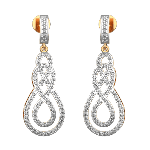 VVS EF Grade Luminous Loops Diamond Earrings with 1.05 carat diamonds