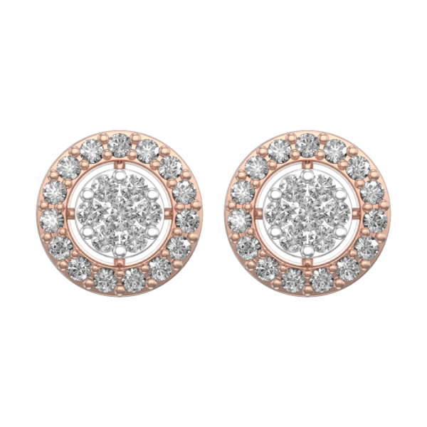 View of the Magical Mesmerizations Diamond Earrings in close up