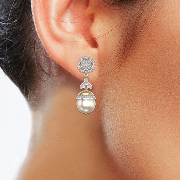 Human wearing the Marvelous Melon Diamond Earrings