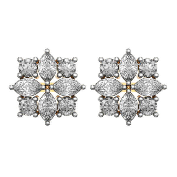 View of the Merry Mitchella Diamond Earrings in close up