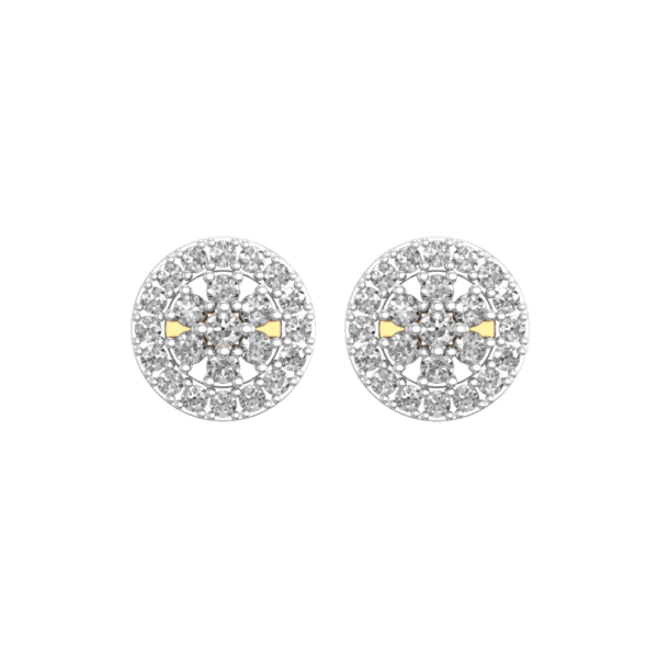 View of the Moonlit Midnight Diamond Earrings in close up