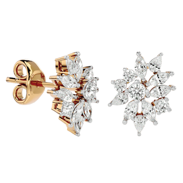 VVS EF Grade Opulent Awe Diamond Earrings with 2.09 carat diamonds