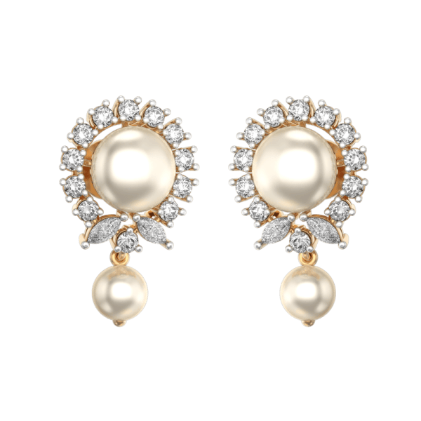 VVS EF Grade Paradisiacal Pearls Diamond Earrings with 1.4 carat diamonds