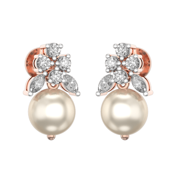 Pearly Luster Diamond Earrings made from VVS EF diamond quality with 0.8 carat diamonds