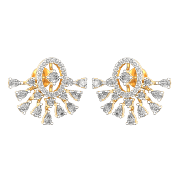 Pretty Damsel Diamond Earrings made from VVS EF diamond quality with 1.36 carat diamonds