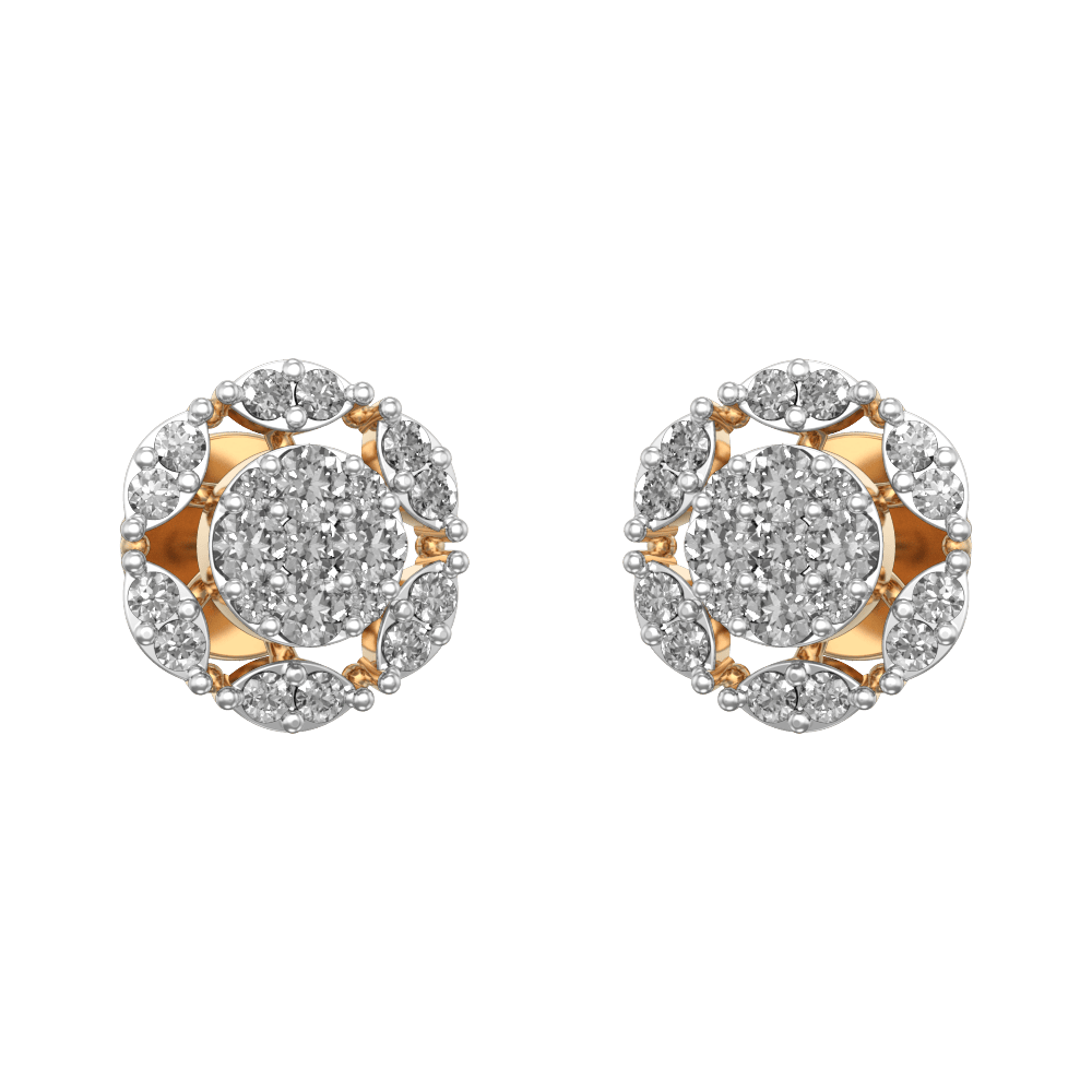 Pretty Possession Diamond Stud Earrings In Yellow Gold For Women made from VVS EF diamond quality with 0.57 carat diamonds