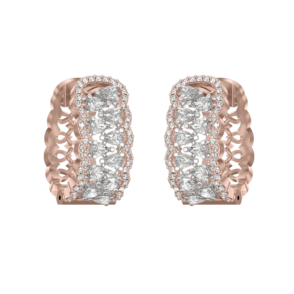 Randiose Effulgence Diamond Earrings made from VVS EF diamond quality with 1.2 carat diamonds