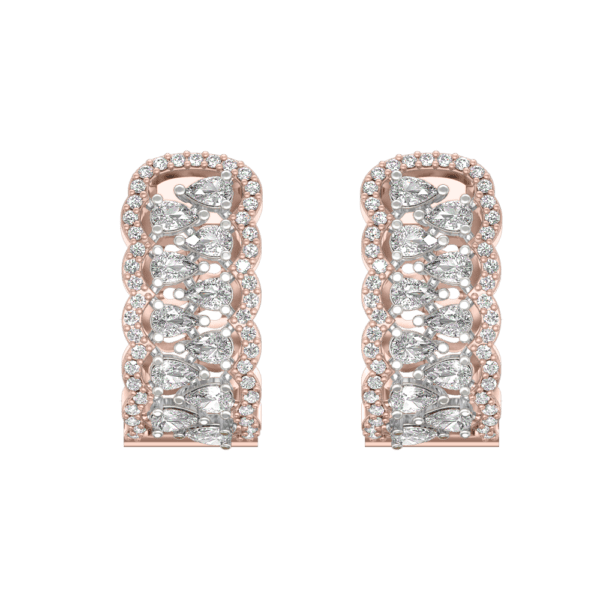 View of the Randiose Effulgence Diamond Earrings in close up