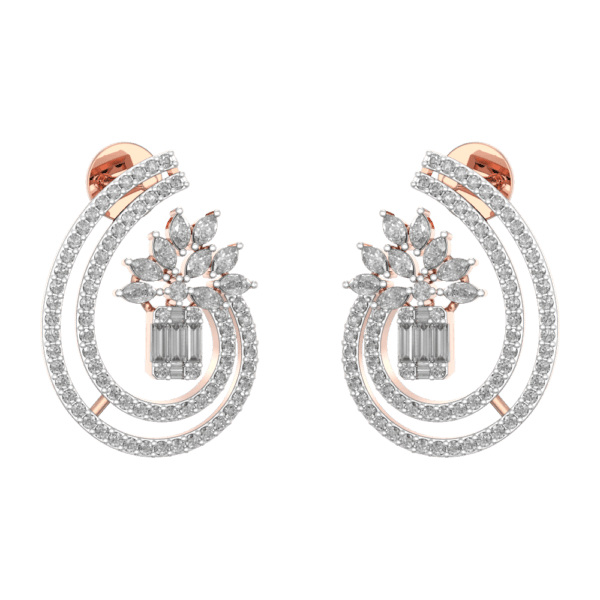 Ravishing Comma Diamond Earrings made from VVS EF diamond quality with 2.09 carat diamonds