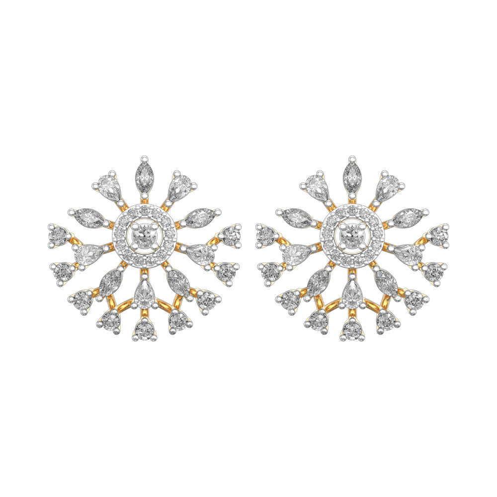 View of the Regal Archduchess Diamond Earrings in close up