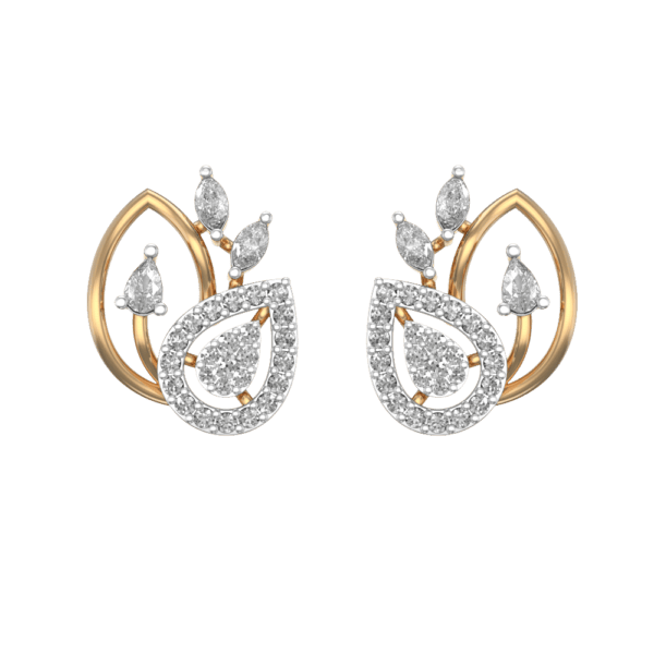 View of the Resplendent Daily Dazzle Diamond Earrings in close up
