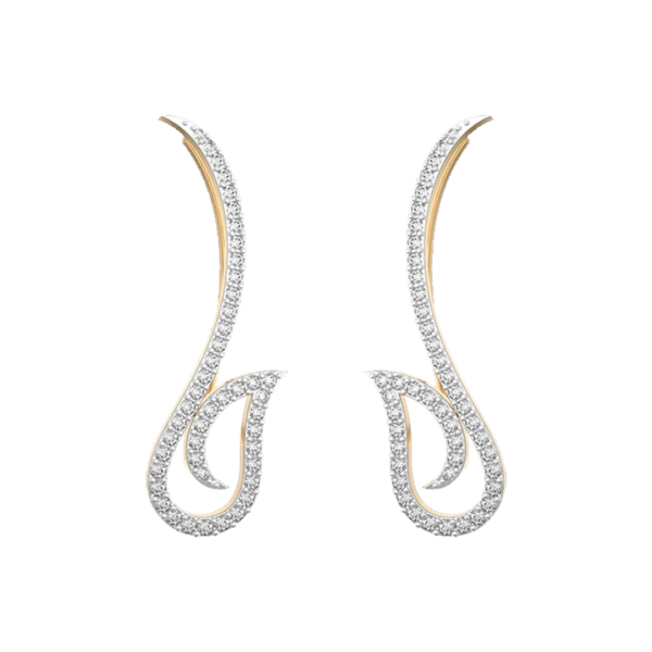 Sassy Stunner Diamond Ear Cuff made from VVS EF diamond quality with 0.64 carat diamonds
