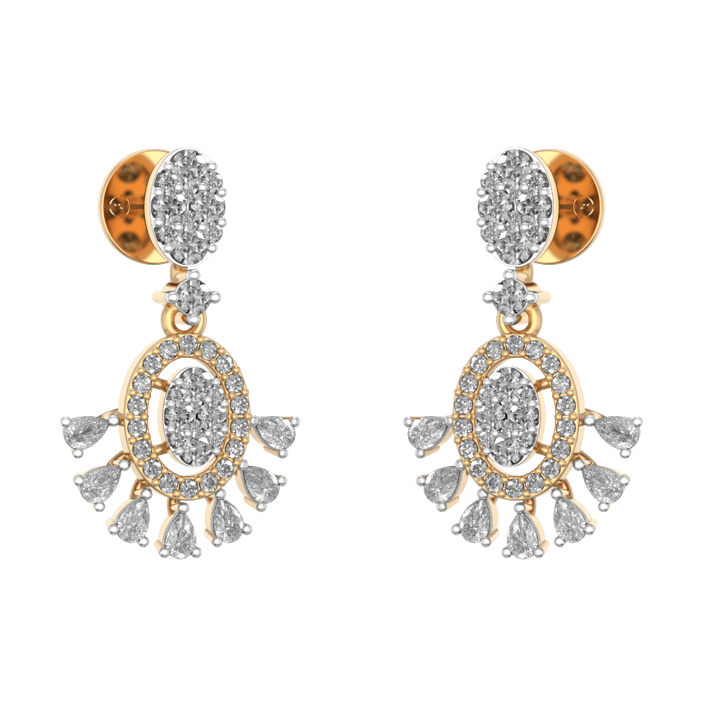 Van Cleef and Arpels, 18K Gold Diamond Earrings For Sale at 1stDibs | van  cleef hammered gold earrings, van cleef gold earrings, diamond van cleef  earrings