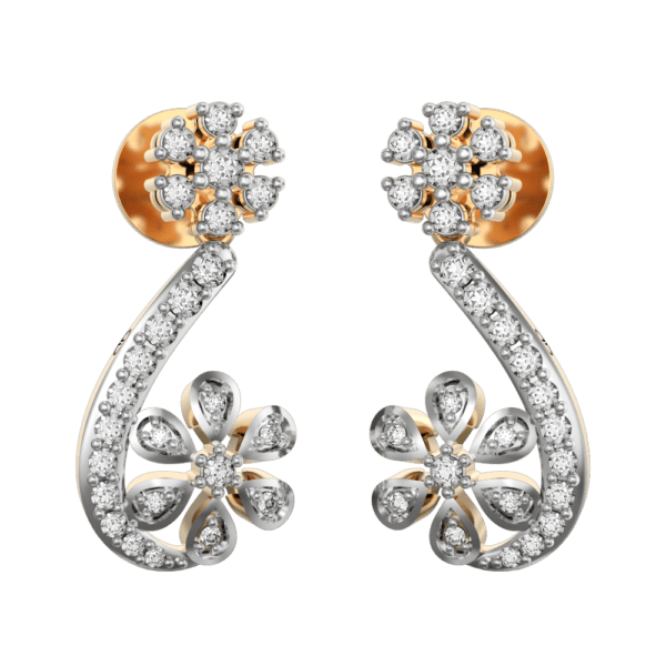 VVS EF Grade Shining Catalina Diamond Earrings with 0.59 carat diamonds