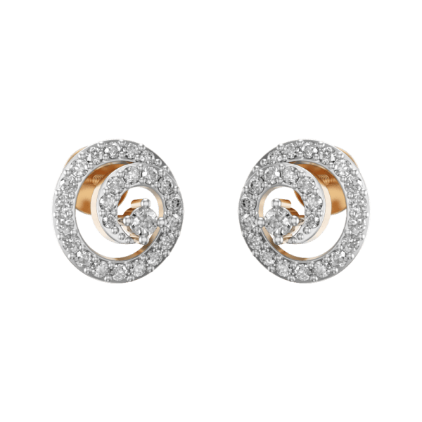 Spinning Sparkle Diamond Stud Earrings made from VVS EF diamond quality with 0.4 carat diamonds