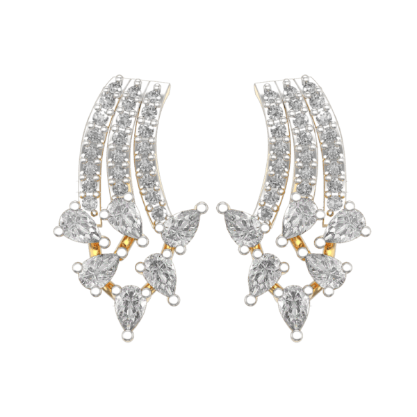 View of the Splendiferous Dreams Diamond Earrings in close up
