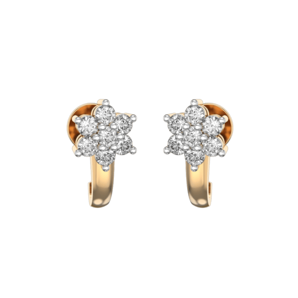 VVS EF Grade Starry Bloom Diamond Earrings with 0.98 carat diamonds