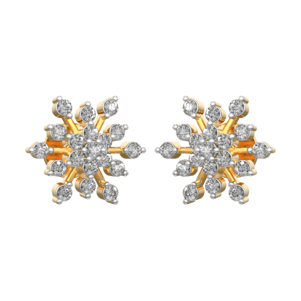 Stupendous Snowflake Diamond Earrings made from VVS EF diamond quality with 0.53 carat diamonds