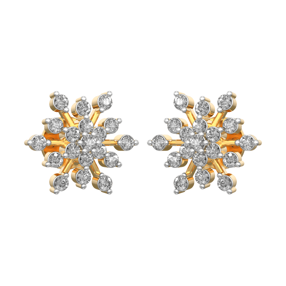 Gold Snowflake Stud Earrings - Lovisa