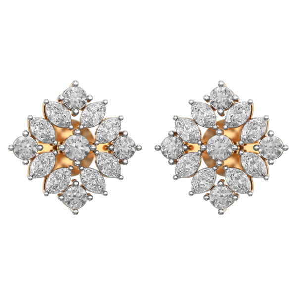 VVS EF Grade Sudoku Square Diamond Earrings with 1.25 carat diamonds