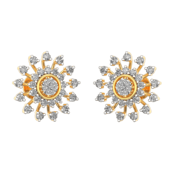 Sunrise Glow Diamond Earrings made from VVS EF diamond quality with 1.38 carat diamonds